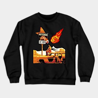 Funny Alien asteroid city Cool Space Vintage Crewneck Sweatshirt